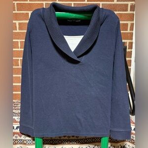 Karen Scott Sport Navy Blue Women's Sweater Size XL FLAW